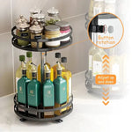 Rotating Kitchen Shelf Organizer for Spices – FlexiStore