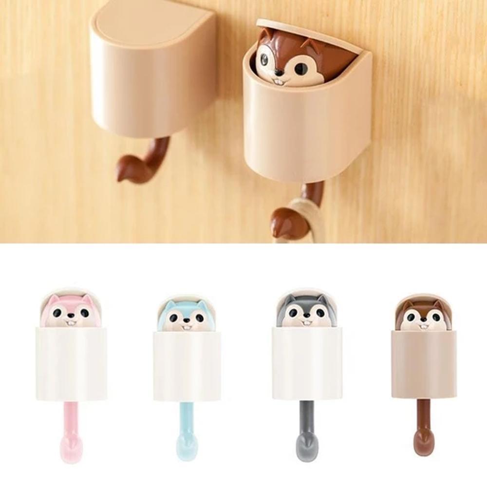 Cute decorative hook in the shape of a squirrel