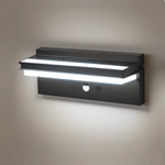 Solar-powered LED Wall Light with Sensor - Weatherproof Outdoor Lighting for Garden and Patio