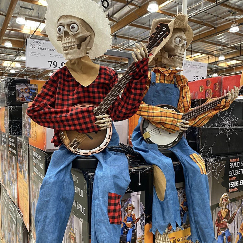 Funny Duel with Lively Banjo Skeletons