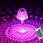 Stimmungsvolle Kristall-Tischlampe mit Touch-Steuerung – 16 Farben