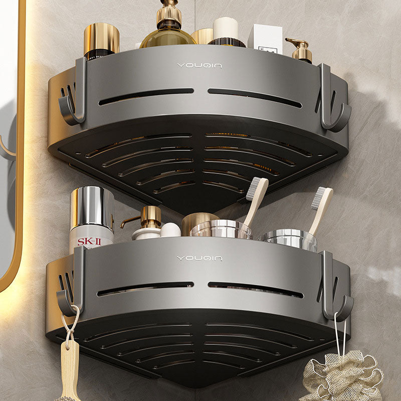 Aluminum Shower Caddy Corner Shelf – Adhesive, No Drilling