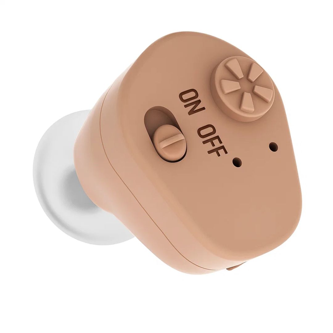 Rechargeable ITE Hearing Amplifier - Noise Reduction - Ergonomic Fit for Seniors