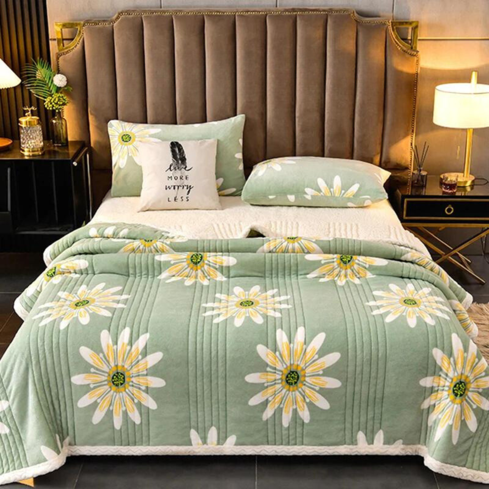 Zweiseitige Kuscheldecke aus Coral-Fleece mit Dickem Kunstfell – Ultra-Weich & Vielseitig für Zuhause, Büro & Entspannung