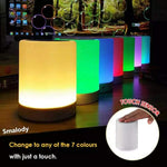 Bunte LED Nachtlampe mit Bluetooth Touchpad und kabellosem Lautsprecher