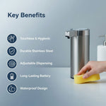 Hygienic Soap Dispenser with Sensor - Stainless Steel Design