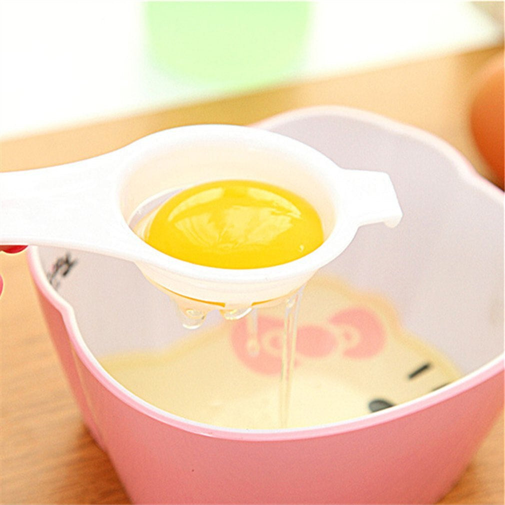 Egg separator for whites and yolks