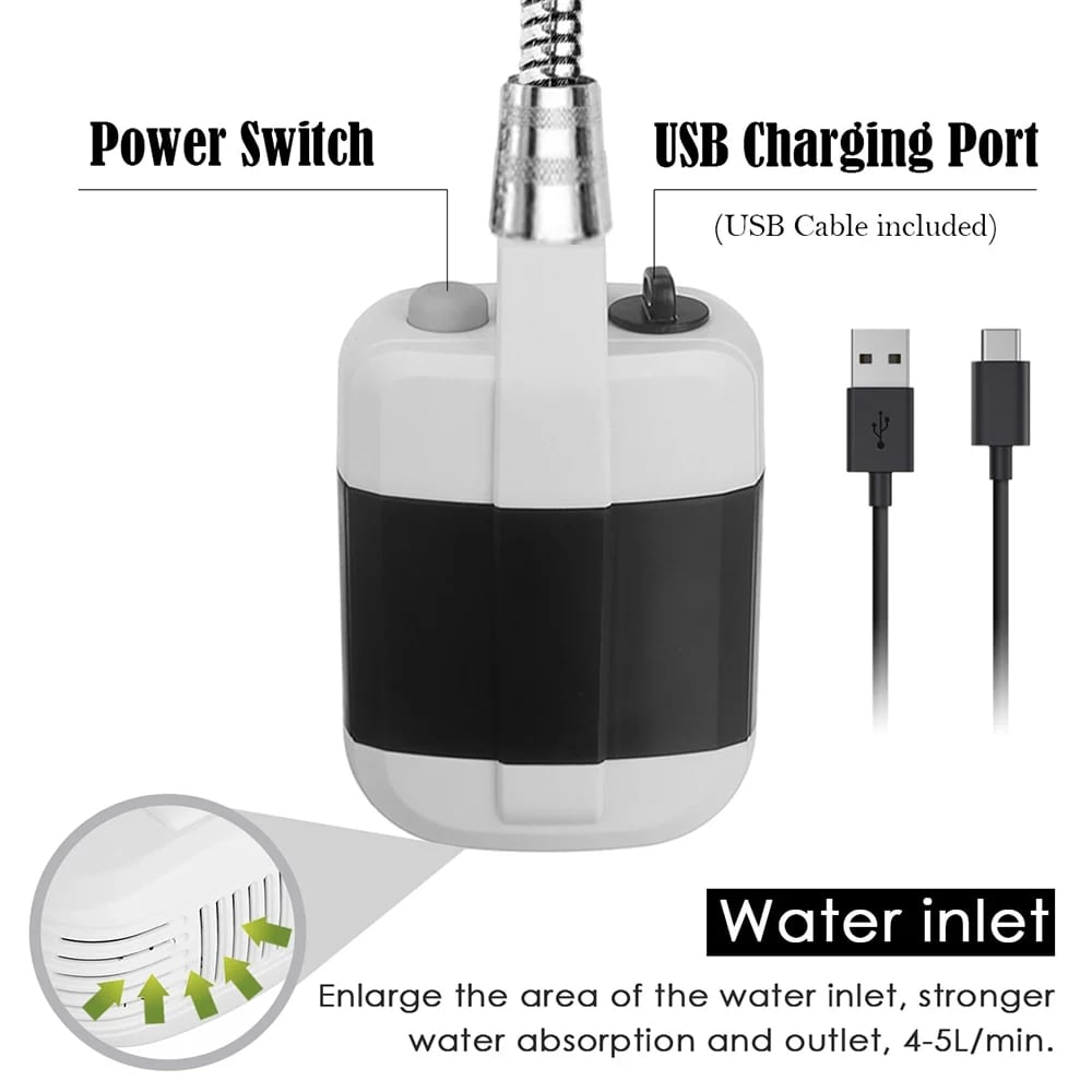 Portable USB Showers with Pump – Refreshment Anywhere