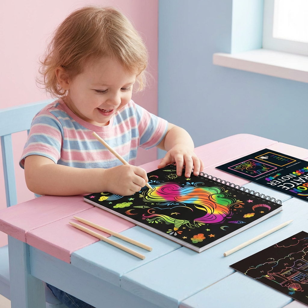 Rainbow Scratch Paper for Creative Artworks