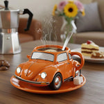 Retro Ceramic Mug with 3D Design – Ideal for Coffee and Tea