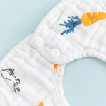 Muslin Baby Bibs - Gentle Burp Cloths with Cute Designs