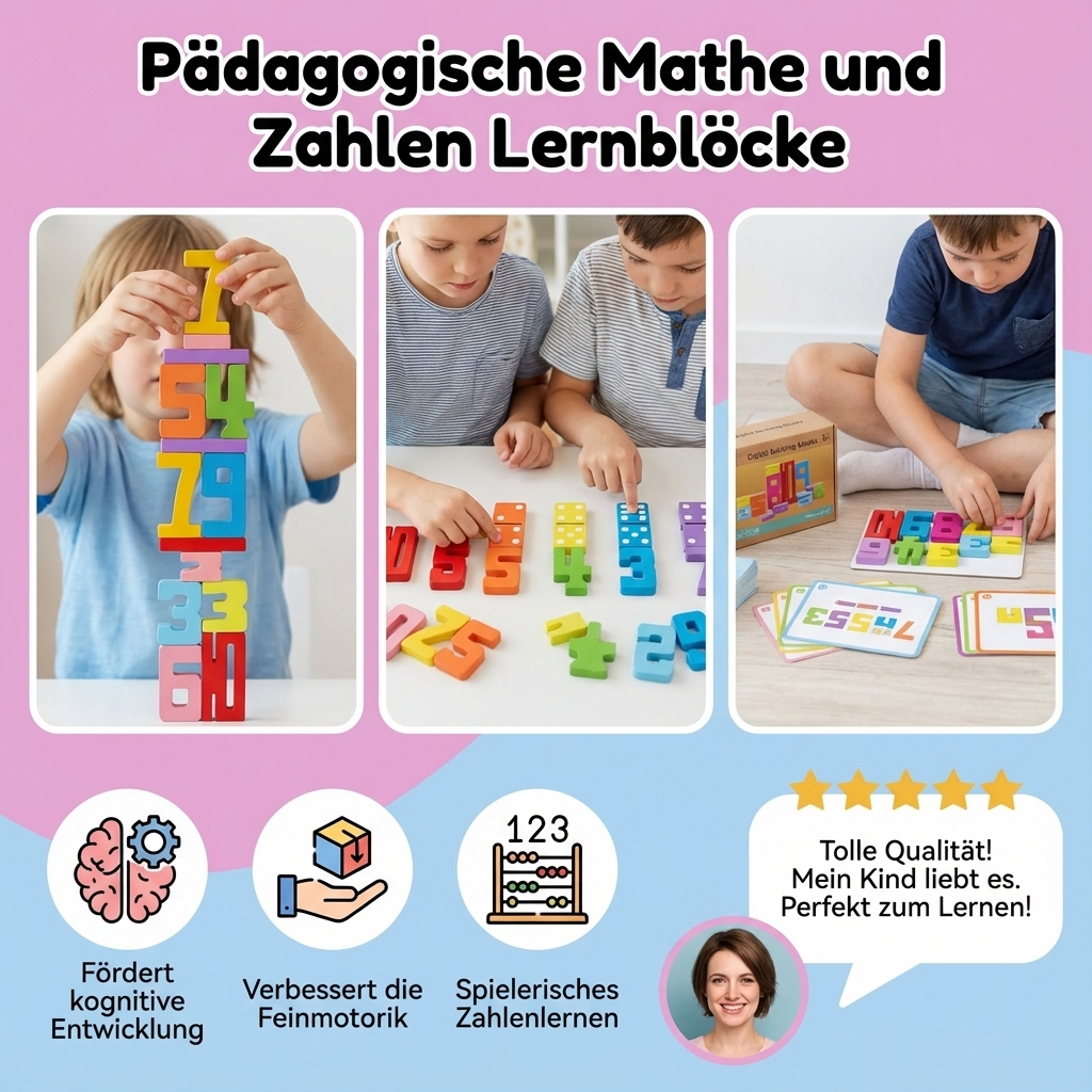 Learning Blocks for Math and Numbers – Educational Toy