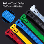 Reusable Nylon Cable Ties with Self-Locking Mechanism (100 Count)