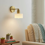 Colorful Glass Wall Lamp in Bauhaus Style