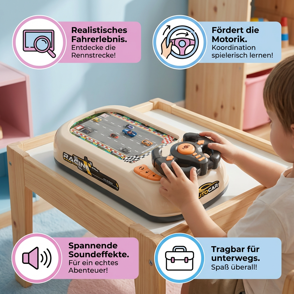 Actionreiches Rennspielset für kleine Entdecker