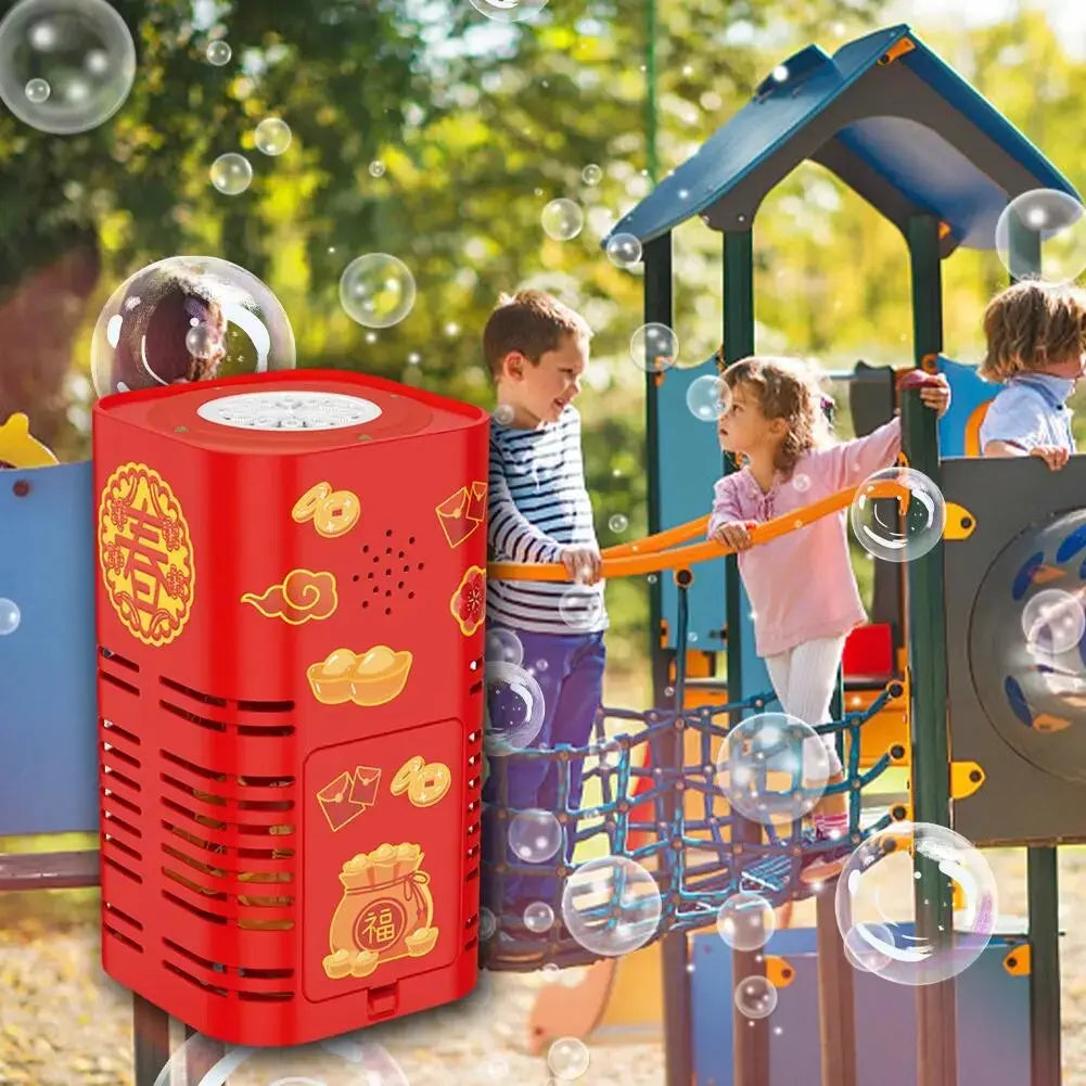 Colorful Bubble Machine with LED Lights – Battery-operated for Outdoor Use