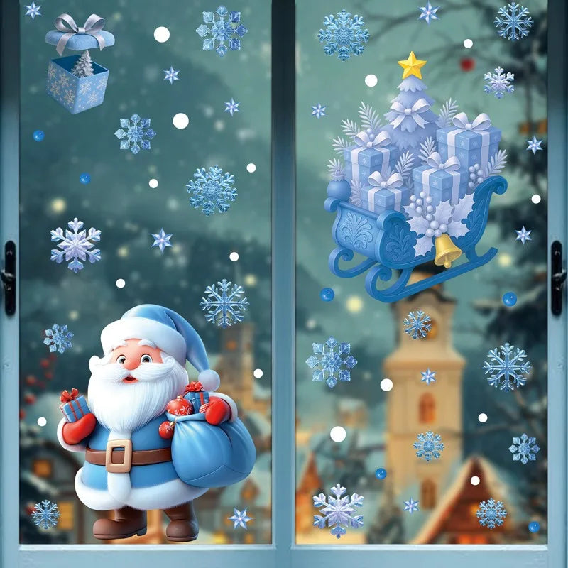 Winterzauber | Wiederverwendbare Fensterdekoration für die Feiertage