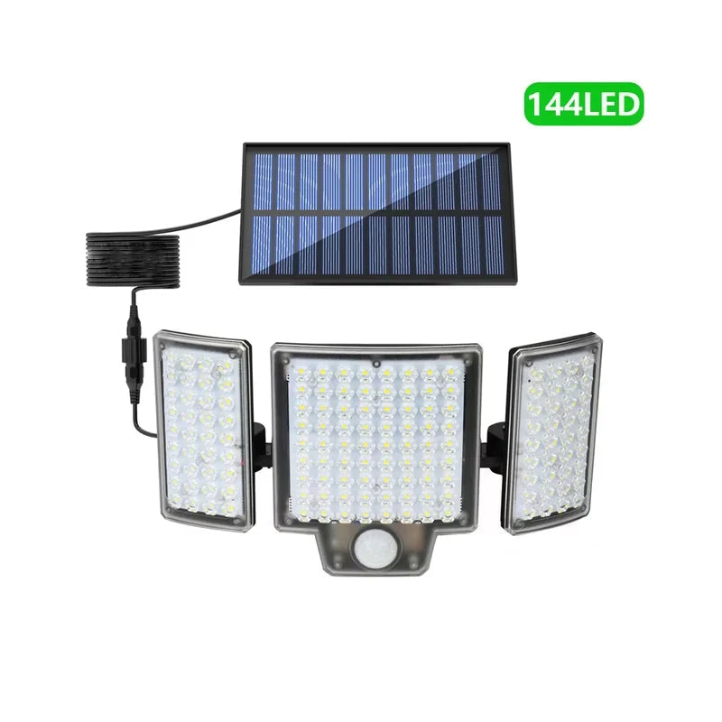 Solarbetriebene Wandleuchte mit Bewegungsmelder – 106/144/280 LEDs