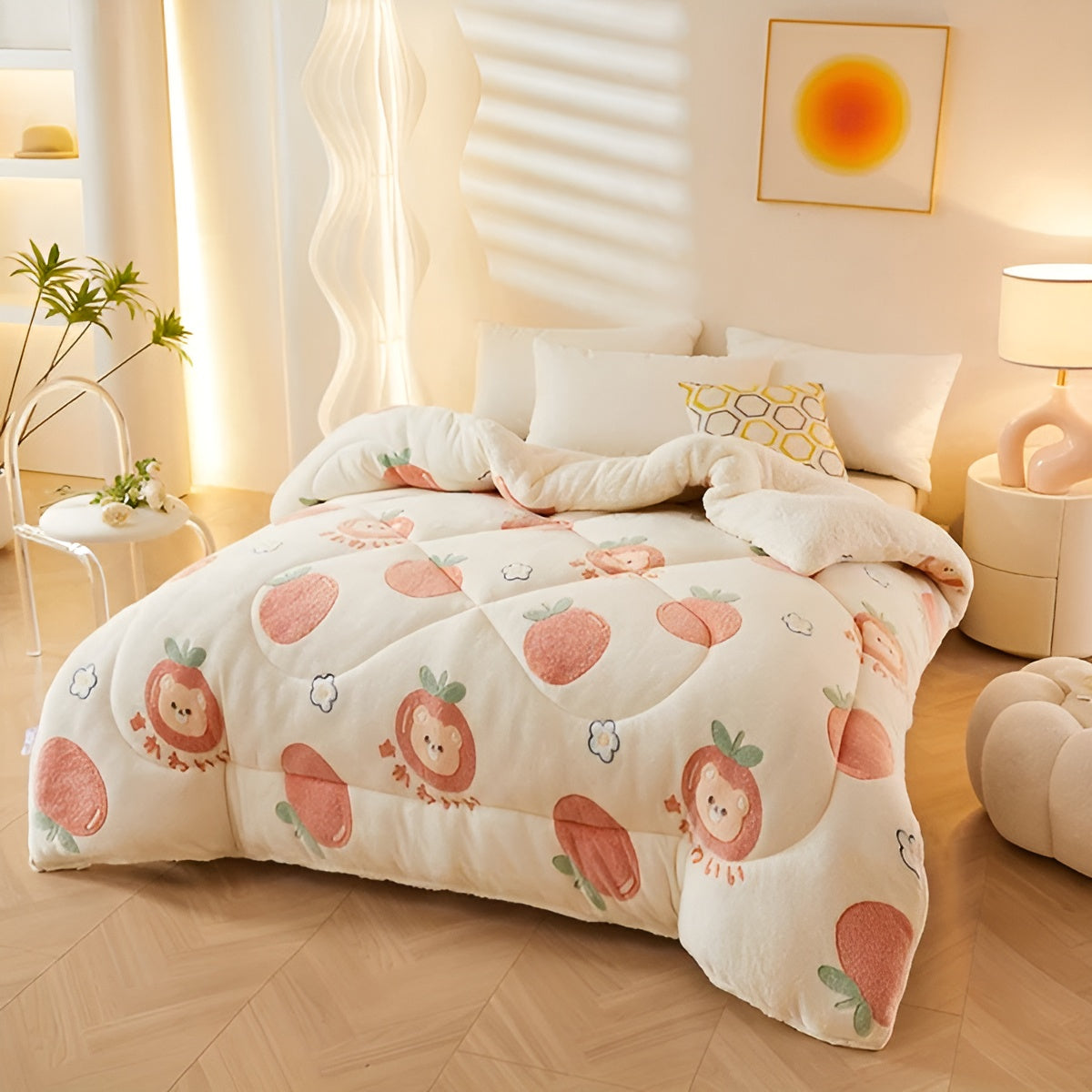 Schlafkomfort Decke Blütenzauber | Weich & Pflegeleicht | Elegantes Design