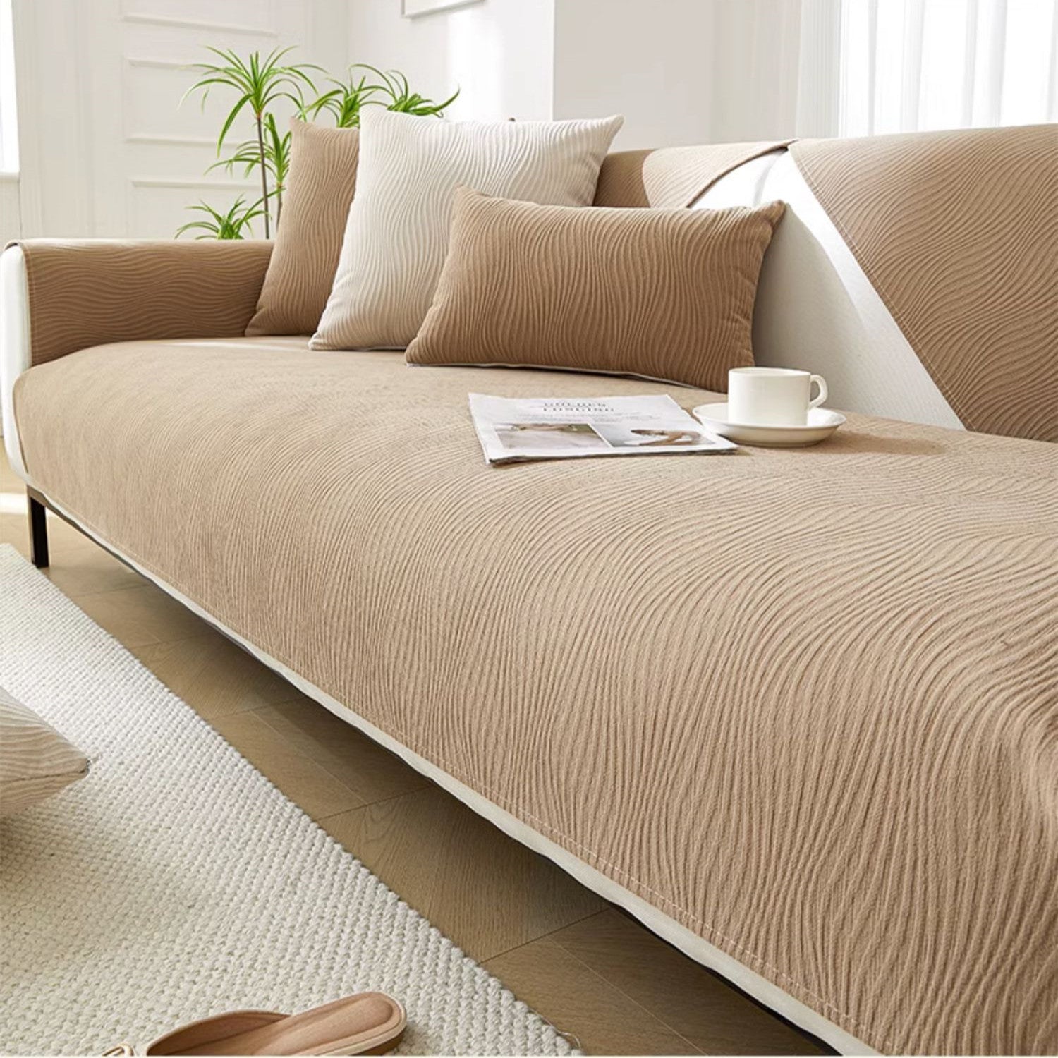 Stilvolle Chenille-Sofaüberzüge für ein Frisches Ambiente