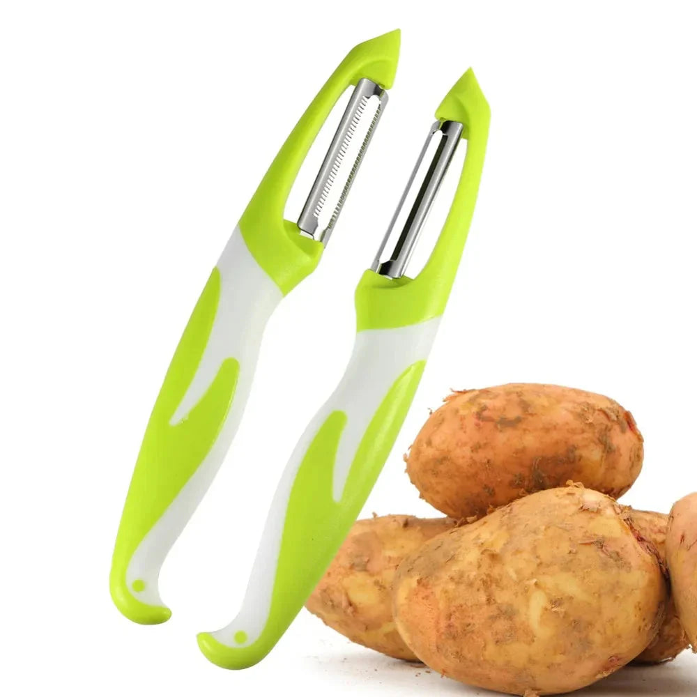 2-Piece Set Precision Peelers with Stainless Steel Blades for Fruits and Vegetables