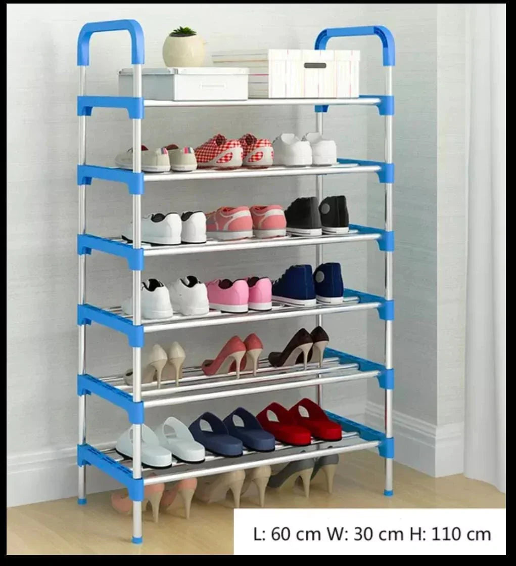 6-schichtiger Schuhregal aus Stahl - Hochwertiges Design