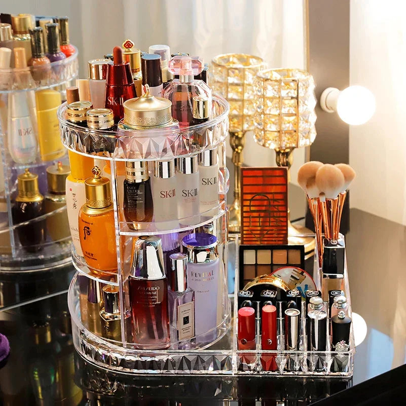 360-Degree Rotating Makeup Beauty Organizer