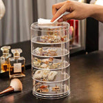 Elegant Rotatable Jewelry Storage with 4 Compartments