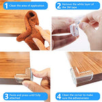 4-Piece Set of Silicone Protectors for Table Edges