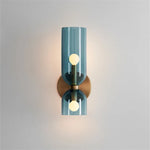 Moderne Glas-Wandleuchte mit Doppelkopf-LED