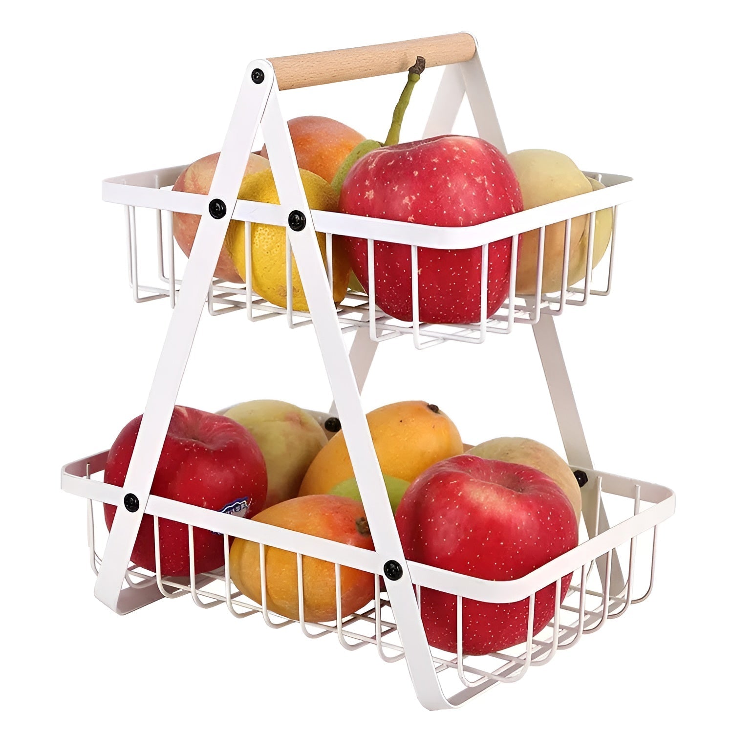 Three-tiered Metal Fruit Basket – space-saving and decorative for Kitchen and Dining Room