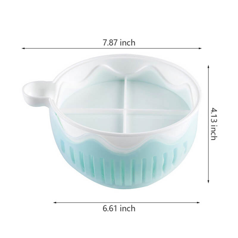 Multifunctional Salad Bowl with Cutting Aid