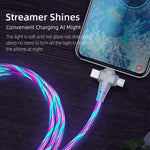 Multifunctional LED Charging Cable with Three Connectors