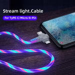Multifunctional LED Charging Cable with Three Connectors
