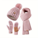 FrostGuard | 3-in-1 Winterset mit Mütze, Schal und Touchscreen-Handschuhen