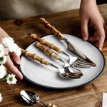 NaturPur – Luxuriöses Besteckset mit Bambusdetails