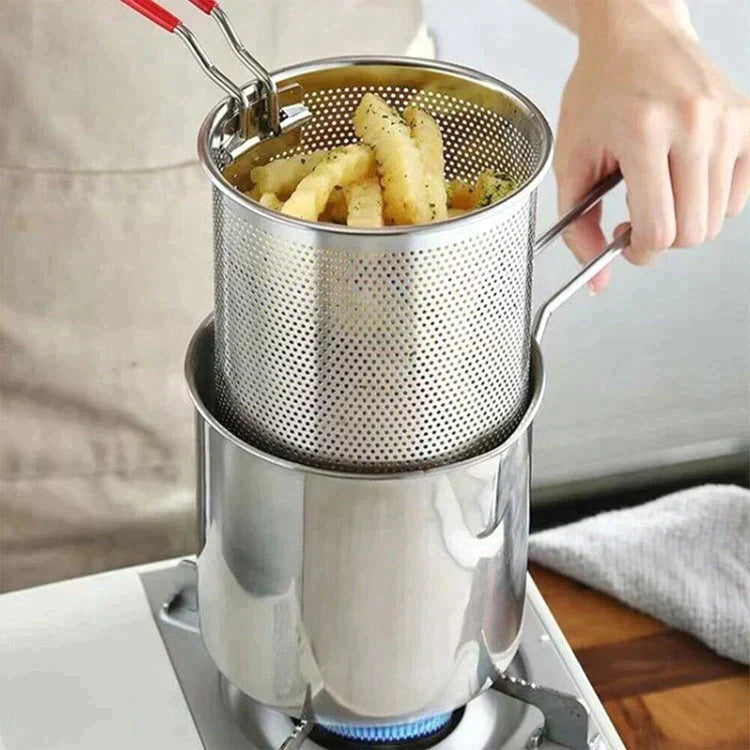 Multifunktionale Fritteuse aus hochwertigem Edelstahl 304