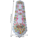 Fröhlicher Oster-Tischläufer | Tulpen und Küken Design | Rutschfest | 177 × 38 cm | Perfekte Tischdekoration für Ostern