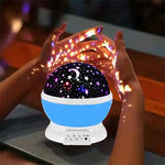 Sternenprojektor Nachttischlampe mit Musik und buntem Lichtspiel