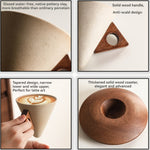 Kaffeegenuss in Stil: Handgefertigte Keramiktasse 250ml mit Holzgriff