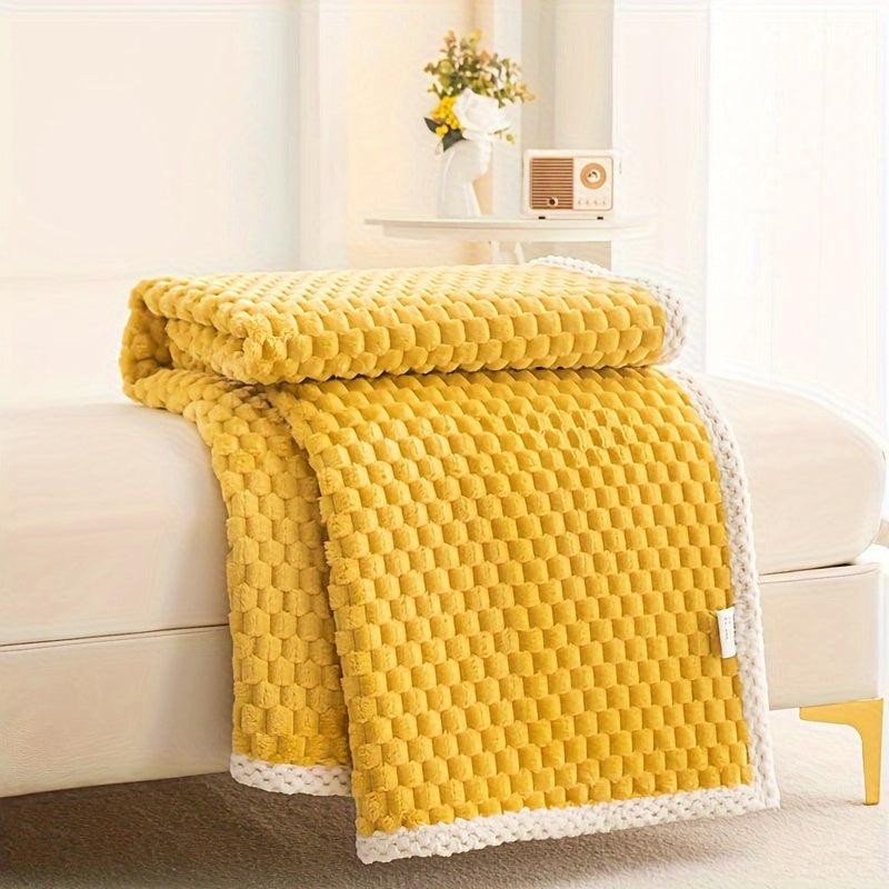 Elegante Fleece-Decke – Weiche, Beidseitige Wohndecke für Zuhause und Unterwegs