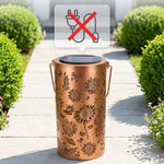 Solar Garden Lantern with Sunflower Motif