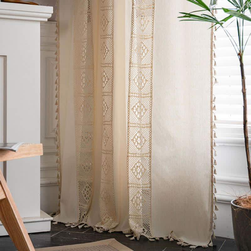 Elegantes Beiges Lichtfilter-Vorhangset für Stil und Komfort