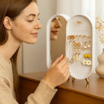 Eleganter Schmuck Organizer | Stilvolle Aufbewahrung mit Spiegel
