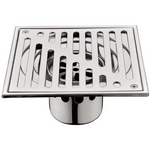 Elegant shower floor drain with tile integration