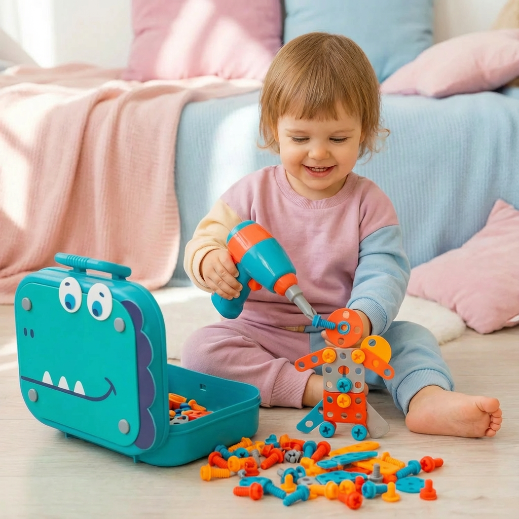 Bauset für Kinder mit niedlichem Dinosaurier-Motiv