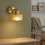 Colorful Glass Wall Lamp in Bauhaus Style