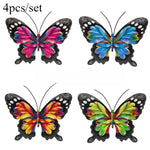 Vibrant Metal Butterflies for Your Wall Decor | Set of 4