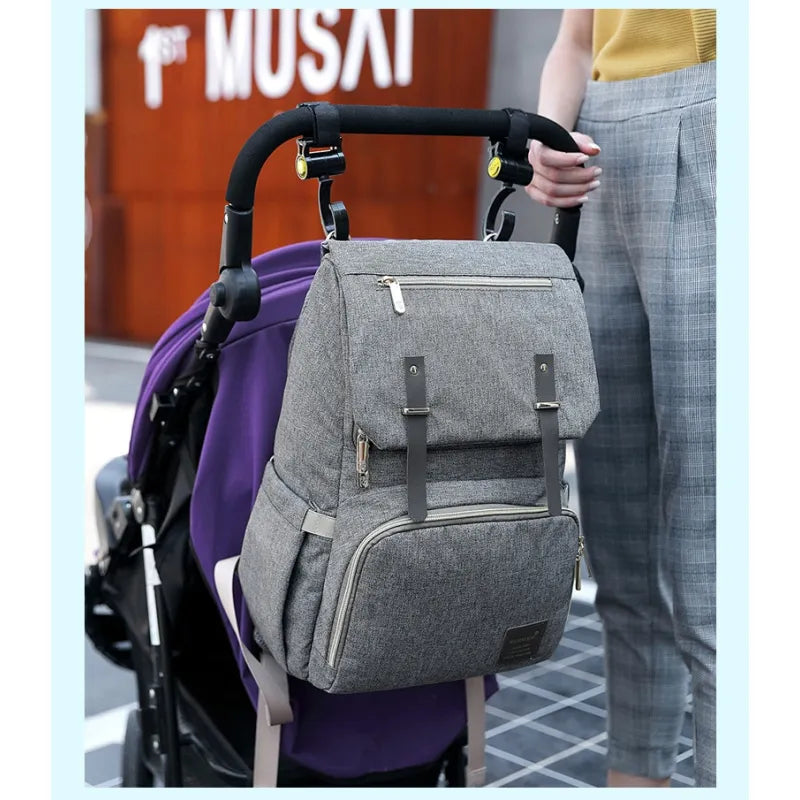 Baby Diaper Backpack with USB – Backpack for Bottle Warmer and Charging Function