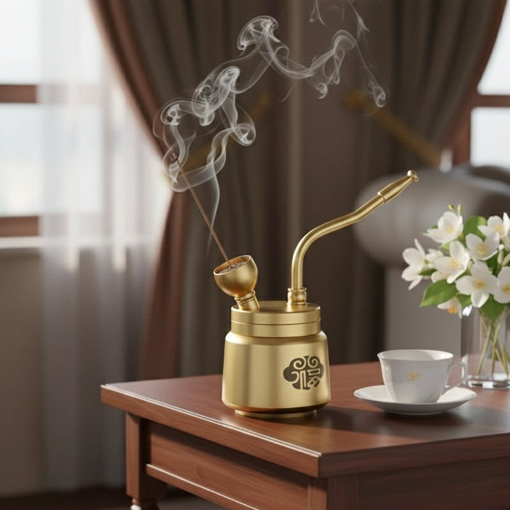 Aromatherapie Räucherstäbchenbrenner aus Messing – Handgefertigt